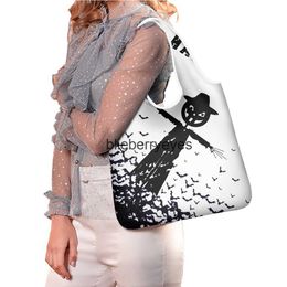 Totes Foldable shopping bag Women's portable storage bag pattern bagblieberryeyes