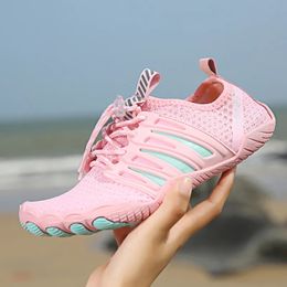 Water Shoes Fashion Water Sport Shoes Men Summer Couple Beach Sneakers Barefoot Shoes for Men Pink Swimming Aqua Shoes Women Toe Shoes 231006