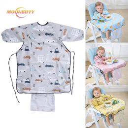 Bibs Burp Cloths 1pc born Long Sleeve Bib Coverall with Table Cloth Cover Dining Chair Gown Saliva Towel Burp Apron Food Feeding Accessories 231006