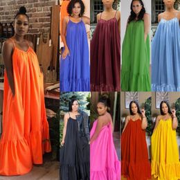 Womens Maxi Casual Dresses Designer Plus Size Clothing 2023 Sexy Sling Sleeveless Long Sundress Wedding Dress Nightclub302J