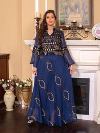 Ethnic Clothing Luxury Ramadan Embroidery Sequins Belted Kaftan Wedding Party Occasions Long Dresses Djellaba Femme Dubai Modest Dress For