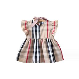 Baby Girls Plaid Dresses Kids Princess Dress Summer Newborn Skirts Infant Clothes Toddler Clothing