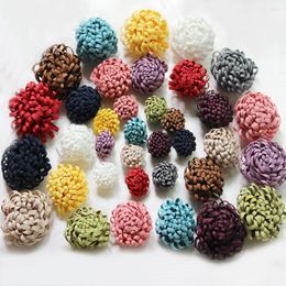 Hair Accessories 12Pcs/Lot Trendy Artificial Flower Accessory Fabric Floral Pistil Stamen Bud Diy Craft Handmade For Dresses Clothing