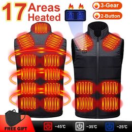 Area Heating Vest Men Women Usb Heated Smart Control Temperature Jacket Cotton Coat Winter Hunting Hiking Skiing