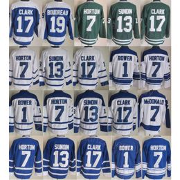 Man Vintage Hockey 7 Tim Horton Jerseys Retro Classic 7 Lanny McDonald 19 Bruce Boudreau 1 Johnny Bower 13 Mats Sundin Retire CCM 75th Anniversary Embroidery Good