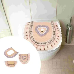 Toilet Seat Covers Water Tank Cushion Lace Home Cover Washable Travel Breathable Pad Convenient Carpet Trim Bathroom Accessories