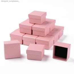 Jewelry Boxes 24Pcs Square Cardboard Ring Boxes Jewelry Organizer Storage Gift Box Paper Jewellry Packaging Container with Sponge 5x5x3.5cmL231006