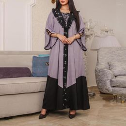 Ethnic Clothing Muslim Abaya Sequins Dress Bat African Dashiki Vestido Cardigan Kimono Long Robe Gowns Jubah Middle East Ramadan Arab