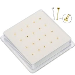 20Pcs Box 1 0mm 1 2mm Dainty Tiny Ball Nose Studs Piercing Jewellery Pircing Nariz Nez Joyera Cuerpo 220224297w