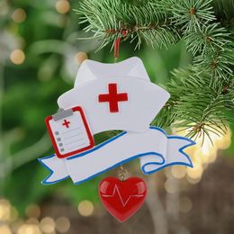 Maxora Nurse Personalised Polyresin Hand Painting Christmas Tree Occupation Ornament As For Holiday Nurse Day Gifts275k
