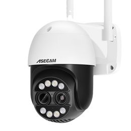 8MP Dual Lens 2.8mm -12mm 8X Zoom 4K PTZ IP Wifi Camera Outdoor AI Human Tracking CCTV Audio Security Video Surveillance