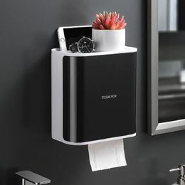 Toilet Paper Holders Toilet Paper Holder Large Capacity Tissue Box Multifunction Toilet Tissue Storage Rack Paper Towel Kitchen Bathroom Storage Box 231005