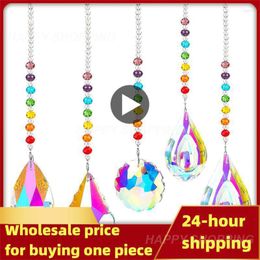 Garden Decorations Crystal Windchimes Ornaments Heart Window Craft Outdoor Hanging Pendant Wind Chimes Sun Catchers Decoration