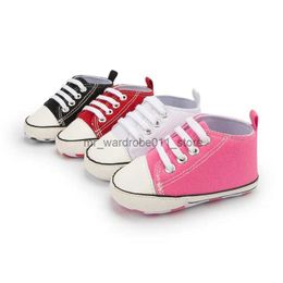 First Walkers Baby Shoes Boy Girl Shoes Canvas Solid Custom Shoes Anti-slip Soft Newborns Classic Sneaker First Walkers Infant Crib Shoes Q231006