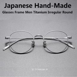 Sunglasses Frames Japanese Handmade Eyeglasses Ultra Light Glasses Frame Men Vintage Rectangle Optical Eyewear Women Blue Gafas 231005