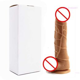 sex massagerNew suction cup anti real penis women's masturbation device super large penis expansion silica gel manual pumping and inserting sex products