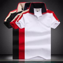 Summer Classic Men's Casual Polo Shirt Short Sleeve T-shirt Floral Embroidered Down Collar Design Tops 3XL262m