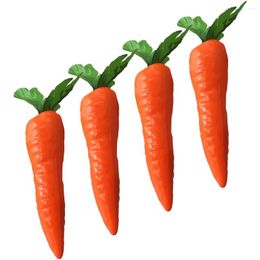 Decorative Flowers 4 Pcs Artificial Carrot Mini Toys Party Decoration Props Simulation Vegetable Carrots Foam Easter Pography