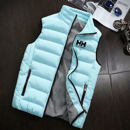 Men's Down Parkas Autumn/Winter HH Men's Tank Top Jacket Sleeveless Men's Cotton Filled Coat Ultra Thin Warm Lightweight Men's Rest Tank Top 231005