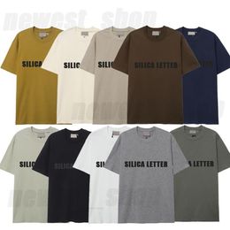 2022 Spring Summer designer luxury mens t-shirt Front 3D Silicon Logo streetwear loose oversize T Shirt Tee Skateboard Tshirt Wome233b