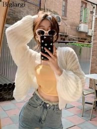 Women's Knits Tees Kintted Sweater Cardigan Coat Women Autumn Winter Casual Loose Woman Cardigans Top Korean Style Womens Knitwear Pull Femme 231006