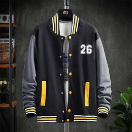 Men's Jackets 2023 hip hop streetwear baseball jacket coat bone embroidery Stand-up collar japanese streetwear bomber college jacketL231006