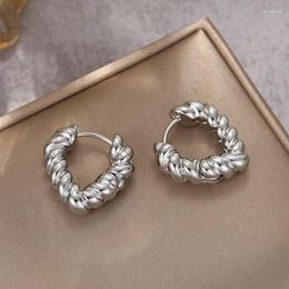 Hoop Earrings Vintage Simple Heart For Women Girls Fashion Round Earring Jewelry Trendy Gifts E1126