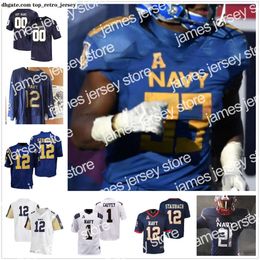 NEW American Wear Custom Fly Navy Midshipmen Football Jersey NCAA College 25 Tazh Maloy 20 C