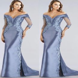 Oct Aso Ebi Arabic Mermaid Lace Bride Dresses Satin Sexy Evening Prom Formal Party Birthday Celebrity Mother Of Groom Gowns Dress Zj363 407