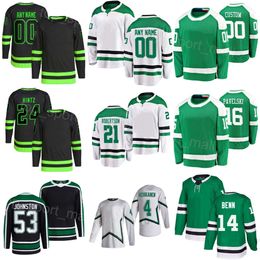 Men Kids Women Hockey 21 Jason Robertson Jerseys 14 Jamie Benn 16 Joe Pavelski 24 Roope Hintz 4 Miro Heiskanen 91 Tyler Seguin 53 Wyatt Johnston Reverse Retro Stitched