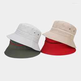 Berets European And American Quick-Drying Waterproof Bucket Hat Men's Outdoor Breathable Sun Protection Women's Summer Outi