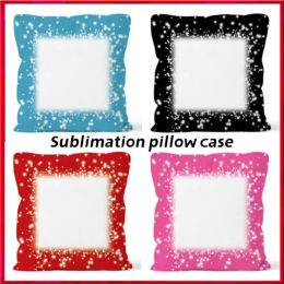 Sublimation pillow case Blending Polyester short plush pillow cover heat transfer throw sofa pillowcases