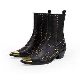 Medusa allover BUTTERFLIES Knee boots Gold Willow nails black leather winter boots with top quality wedding party