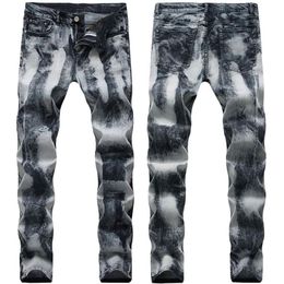 Skinny Mens vintage Jeans Cool Men Distressed Stretch Jeans Slim Fit Straight Denim Washed Biker Jeans Hip Hop Men Streetwear 0766212z