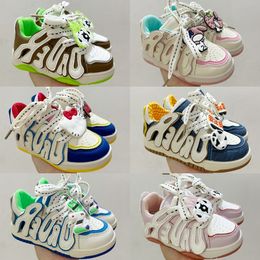 Kids Sneakers Order Casual Toddler Skater Low Shoes Vintage Bread Bone Skel Top Trainers Boys Girls Children Youth Skeleton Sneaker Blue Pink Sport Shoe eur 27-35