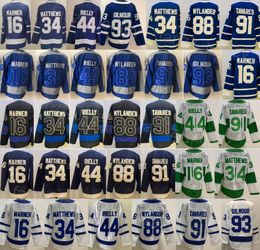 Reverse Retro Hockey 88 William Nylander Jersey Man 44 Morgan Rielly 93 Doug Gilmour 91 John Tavares 34 Auston Matthews 16 Mitchell Marner Stitched Breathable Team