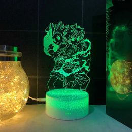 Table Lamps Led Night Light Anime Attack On Titan For Home Room Decor Table Lamp Cool Kid Child Gift Gon And Killua Figur YQ231006