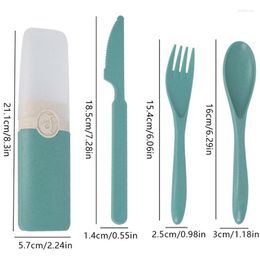 Dinnerware Sets 3Pcs /Set Portable And Minimalist Tableware Box Knife Fork Spoon Gift Set