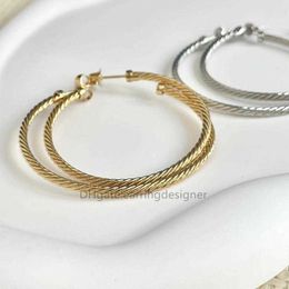 Buckle earrings shipping designer free Jewellery bijoux woman fashion earring Gold luxury Hook Twisted Wire Earrings in Sterling Silver with 14k Yellow Plated AIFM