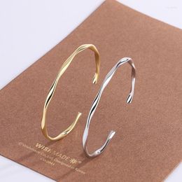 Bangle Korean Style Mobius Irregular Twisted Bracelet Women's Simple Artistic Cold Open Net Red