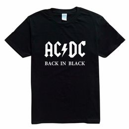 New AC DC band rock T Shirt Mens acdc Graphic T-shirts Print Casual Tshirt O Neck Hip Hop Short Sleeve cotton Top298w