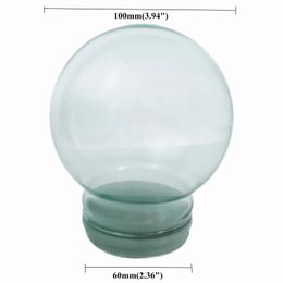 Christmas Decorations 100mm DIY Water Snow Ball Accessories Christmas Snow Globes decoration ornament display dome 231005