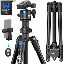 Tripods EP5 6417in 163cm Aluminium Alloy Camera Tripod Stand Light Portable Travel Fast Flip Lock with Ball Head for DSLR Cameras 231006