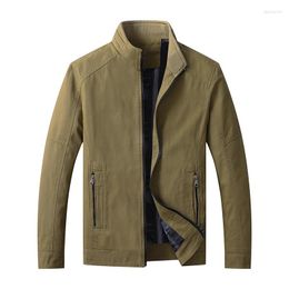 Men's Jackets Jacket 2024 Slim Fit Casual Korean Fashion Pocket Coat Male Spring Autumn Classic Stand Collar Men Clothing