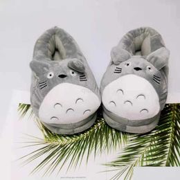 Slippers Y Totoro Cute Cat Cartoon Animal Women/Men Couples Home Slipper For Indoor House Bedroom Flats Comfortable Warm Winter Sho