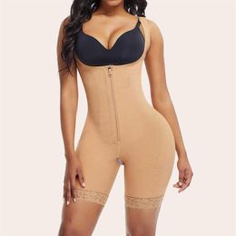 Women's Shapers Women Fajas Colombian Tummy Control Hip Lift High Double Panty Waist Trainer Body Shaper Sexy Lingerie Sheath250N