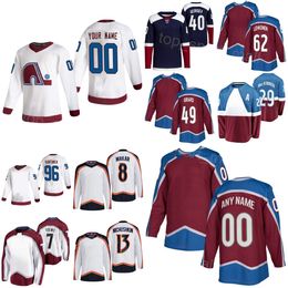 Men Kids Women Hockey 29 Nathan MacKinnon Jersey 96 Mikko Rantanen 8 Cale Makar 62 Artturi Lehkonen 7 Devon Toews 13 Valeri Nichushkin 49 Samuel Girard Reverse Retro