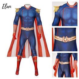 Homelander Cosplay Costume Disguise the Boys Homelander Cosplay Zentai Suit Full Set Bodysuit and Accessories Outfitcosplay