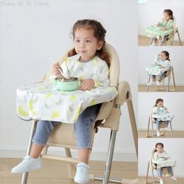 Bibs Burp Cloths 1 Pc Baby Weaning Full-Coverage Bib and Apron Combination for Infant Baby Toddler Dining Chair Cover Coverall Baby Gown 231006