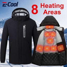 Heated Jackets Men Women Hunting Hiking Waterproof Outdoor Coat Windbreaker Usb Electric Aears Vest Clothes